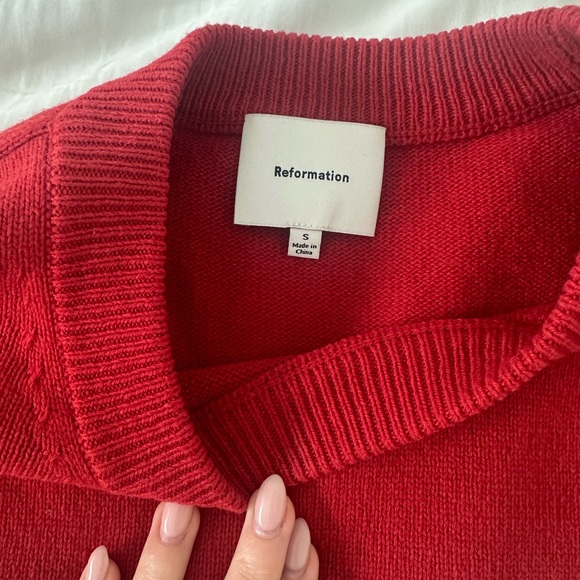 Reformation Cashmere Blend Oversized Crew Sweater - Picture 6 of 9